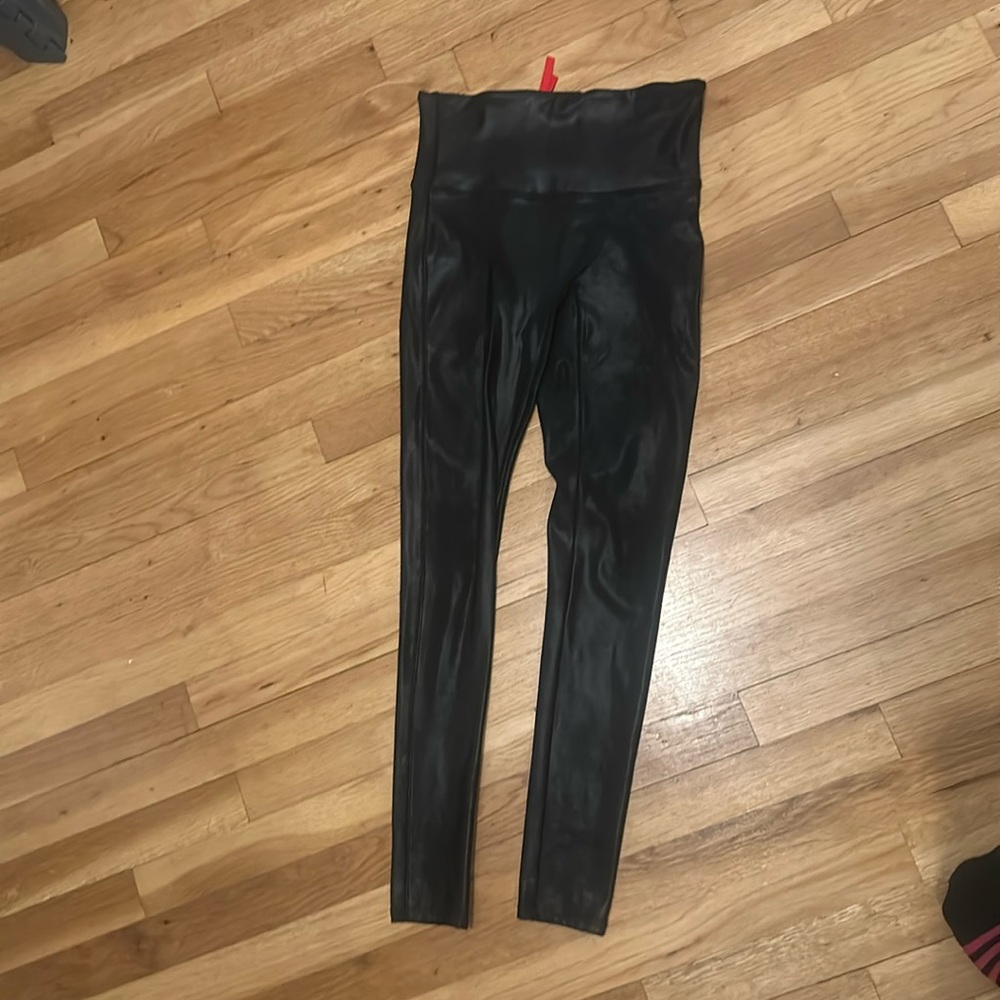 Spanx brand faux leather leggings
